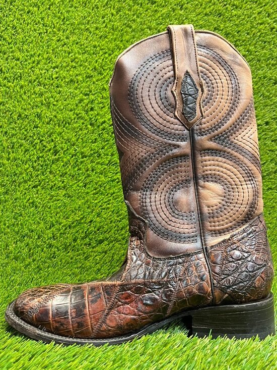 Nelore Mens Size 8 Brown Classic Outdoor Leather Pull On Cowboy Western Boots main image 4